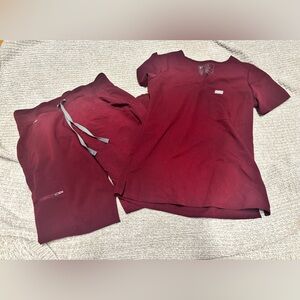 Burgundy FIGS Scrub Set